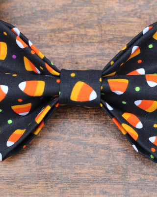 Candy corn dog bow tie