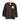 Dark Chocolate Long Haired Dachshund sweatshirt on a wood coat hanger. Sweatshirt features a Dachshund face printed on the left chest in white.