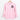 Light Pink Cavalier King Charles Spaniel sweatshirt on a wood clothes hanger. Sweatshirt features a Cavalier face printed on the left chest in black.