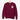 Maroon Cavalier King Charles Spaniel sweatshirt on a wood clothes hanger. Sweatshirt features a Cavalier face printed on the left chest in white.