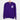Purple Cavalier King Charles Spaniel sweatshirt on a wood clothes hanger. Sweatshirt features a Cavalier face printed on the left chest in white.