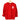 Red Cavalier King Charles Spaniel sweatshirt on a wood clothes hanger. Sweatshirt features a Cavalier face printed on the left chest in white.
