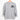 Sport Gray Cavalier King Charles Spaniel sweatshirt on a wood clothes hanger. Sweatshirt features a Cavalier face printed on the left chest in black.