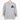 Sport gray English Setter sweatshirt on a wood clothes hanger. Sweatshirt features an English Setter face printed on the left chest in black.