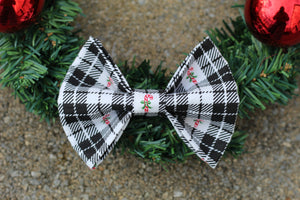 Candy Cane Dog Bow Tie