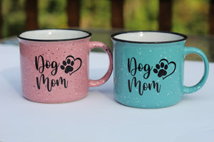Pink Dog Mom Campfire Mug