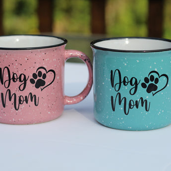 Pink Dog Mom Campfire Mug