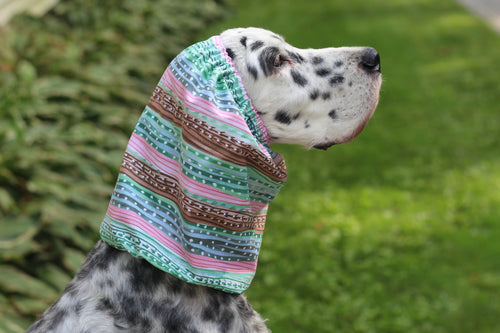 Pink, Green, and Blue Striped Polka Dot Snood